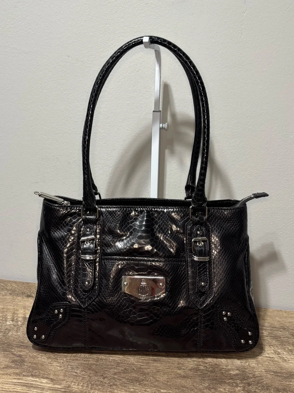 Mark Cross 1845 Collection Snakeskin Handbag